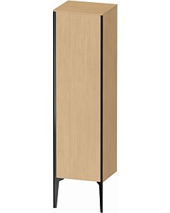 Duravit high cabinet XV1325LB230 40x36x133cm, matt black, door on the left, natural oak