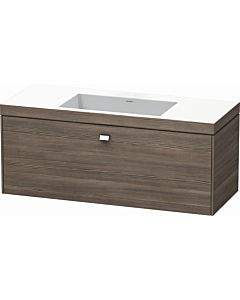 Duravit Brioso c-bonded washbasin with substructure BR4603N1051, 120x48, pine terra / chrome, without tap.