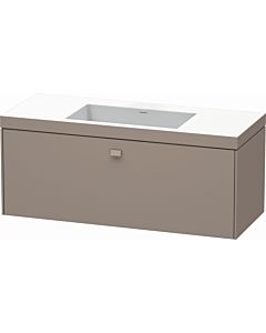 Duravit Brioso c-bonded washbasin with substructure BR4603N4343, 120x48cm, Basalt Matt , without tap hole