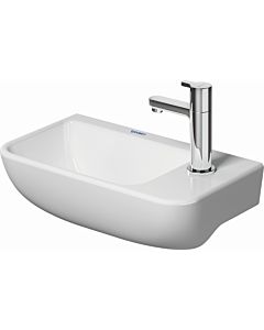 Duravit Me by Starck washbasin 07174000001 40 x 22 cm, tap hole on the right, without overflow, with tap platform, white WonderGliss
