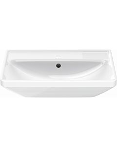 Duravit D-Neo washbasin 23666000601 60cm, white wondergliss, without tap hole with overflow
