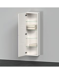 Duravit D-Neo Halbhochschrank DE1318L2222 40 x 24 cm, Weiß Hochglanz, 1 Türe, links, 4 Glasfachböden