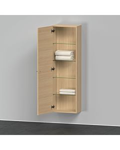 Duravit D-Neo meuble mi-hauteur DE1318L3030 40 x 24 cm, chêne naturel, 2000 , gauche, 4 étagères en verre