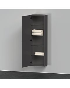 Duravit D-Neo semi-tall cabinet DE1318L4949 40 x 24 cm, Graphit Matt , 2000 door, left, 4 glass shelves