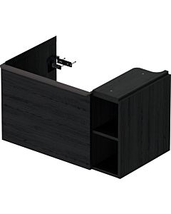 Duravit D-Neo vanity unit DE425801616 78.4 x 45.2 cm, black oak, wall-mounted, 2000 pull-out, shelf element on the side