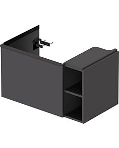 Duravit D-Neo vanity unit DE425804949 78.4 x 45.2 cm, Graphit Matt , wall-mounted, 2000 pull-out, shelf element on the side
