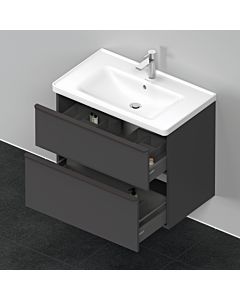 Duravit D-Neo vanity unit DE435504949 78.4 x 45.2 cm, Graphit Matt , wall- 2000 , match2 drawer, 2000 pull-out
