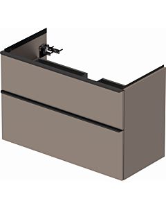 Duravit D-Neo vanity unit DE435604343 98.4 x 45.2 cm, Basalt Matt , wall- 2000 , match2 drawer, 2000 pull-out
