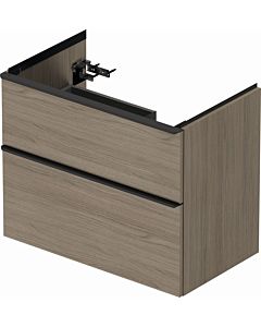 Duravit D-Neo vanity unit DE435803535 78.4 x 45.2 cm, Terra oak, wall-mounted, 2000 drawer, 2000 pull-out