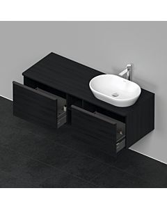 Duravit D-Neo meuble sous-lavabo DE4950R1616 140 x 55 cm, chêne noir, suspendu, 2 tiroirs, console 2000 , vasque à droite