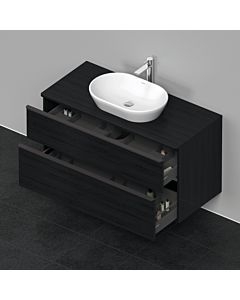 Duravit D-Neo vanity unit DE496901616 120 x 55 cm, black oak, wall-mounted, 2 drawers, 2000 console plate