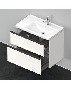 Duravit D-Neo vanity unit DE435802222 78.4 x 45.2 cm, Weiß Hochglanz , wall- 2000 , match2 drawer, 2000 pull-out
