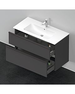 Duravit D-Neo vanity unit DE436304949 101 x 46.2 cm, Graphit Matt , wall- 2000 , match2 drawer, 2000 pull-out