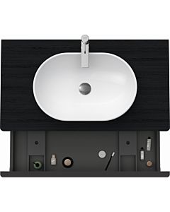 Duravit D-Neo vanity unit DE494801616 100 x 55 cm, black oak, wall- 2000 , match1 pull-out, 2000 console plate