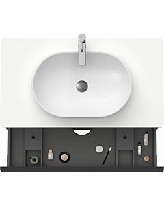 Duravit D-Neo meuble sous-vasque DE496801818 100 x 55 cm, Weiß Matt , suspendu, 2 tiroirs, plaque console 2000