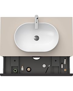 Duravit D-Neo meuble sous-vasque DE496809191 100 x 55 cm, Taupe Matt , suspendu, 2 tiroirs, plaque console 2000