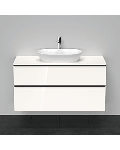 Duravit D-Neo meuble sous-vasque DE496902222 120 x 55 cm, Weiß Hochglanz , suspendu, 2 tiroirs, plaque console 2000