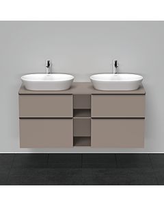 Duravit D-Neo meuble sous-lavabo DE4970B4343 140 x 55 cm, Basalt Matt , suspendu, 4 tiroirs, console 2000 , vasque des deux côtés