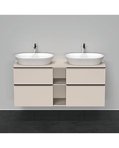 Duravit D-Neo meuble sous-lavabo DE4970B9191 140 x 55 cm, Taupe Matt , suspendu, 4 tiroirs, console 2000 , vasque des deux côtés