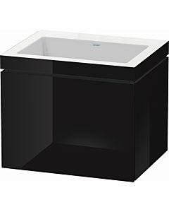 Duravit L-Cube Waschtisch-Unterschrank LC6916N4040 60 x 48 cm, ohne Hahnloch, schwarz hochglanz, 1 Auszug