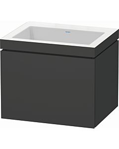 L-Cube Duravit vasque LC6916N4949 60 x 48 cm, sans trou pour robinet, graphite mat, coulissant 2000