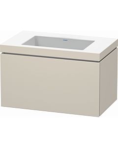 Duravit L-Cube vanity unit LC6917N9191 80 x 48 cm, without tap hole, matt taupe, 2000 pull-out