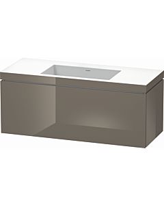 Duravit L-Cube vanity unit LC6919N8989 120 x 48 cm, without tap hole, flannel gray high gloss, 2000 pull-out
