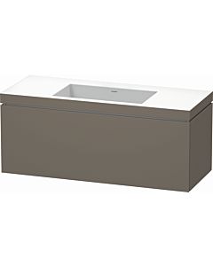 Duravit L-Cube Waschtisch-Unterschrank LC6919N9090 120 x 48 cm, ohne Hahnloch, flannel grey seidenmatt, 1 Auszug