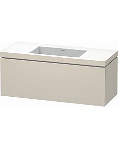 Duravit L-Cube vanity unit LC6919N9191 120 x 48 cm, without tap hole, matt taupe, 2000 pull-out