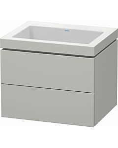 Duravit L-Cube vanity unit LC6926N0707 60 x 48 cm, without tap hole, matt concrete gray, 2 drawers
