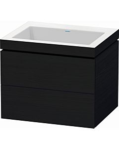 Duravit L-Cube vanity unit LC6926N1616 60 x 48 cm, without tap hole, black oak, 2 drawers