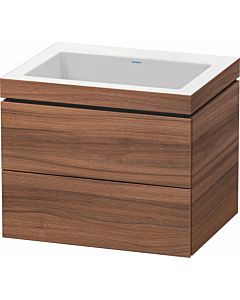 Duravit L-Cube vanity unit LC6926N7979 60 x 48 cm, without tap hole, natural walnut, 2 drawers