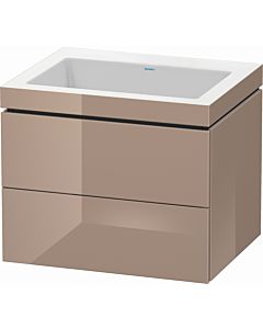 Duravit L-Cube vanity unit LC6926N8686 60 x 48 cm, without tap hole, cappuccino high gloss, 2 drawers