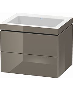 Duravit L-Cube vanity unit LC6926N8989 60 x 48 cm, without tap hole, flannel gray high gloss, 2 drawers