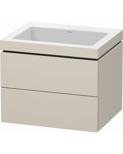 Duravit L-Cube vanity unit LC6926N9191 60 x 48 cm, without tap hole, matt taupe, 2 drawers