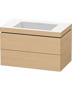 Duravit L-Cube vanity unit LC6927N3030 80 x 48 cm, without tap hole, natural oak, 2 drawers