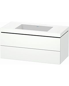 Duravit L-Cube vanity unit LC6928N1818 100 x 48 cm, without tap hole, matt white, 2 drawers