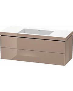 Duravit L-Cube vanity unit LC6929N8686 120 x 48 cm, without tap hole, cappuccino high gloss, 2 drawers
