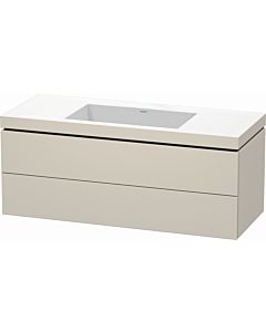 Duravit L-Cube vanity unit LC6929N9191 120 x 48 cm, without tap hole, matt taupe, 2 drawers