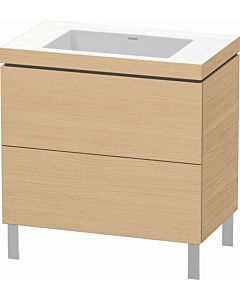 Duravit L-Cube vanity unit LC6937N3030 80 x 48 cm, without tap hole, natural oak, 2 pull-outs, floor-standing