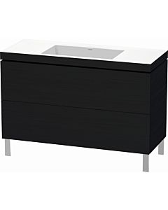 Duravit L-Cube vanity unit LC6939N1616 120 x 48 cm, without tap hole, black oak, 2 pull-outs, floor-standing