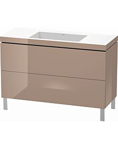 Duravit L-Cube vanity unit LC6939N8686 120 x 48 cm, without tap hole, cappuccino high gloss, 2 pull-outs, floor-standing
