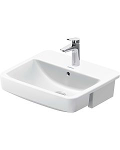 Duravit no. 2000 semi-recessed washbasin 03765500002 55x46cm, with tap hole, overflow, tap hole platform, white