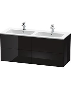 Duravit L-Cube vanity unit LC625904040 black high gloss, 129x55x48.1cm, 4 drawers