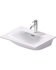 Duravit Viu Duravit Viu 23446300001 63x49cm, knows WonderGliss, with 1 tap hole, with overflow, with cock hole bank