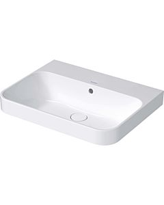 Duravit Happy D.2 washbasin 23606000601 60 x 46 cm, ground, without tap hole, with overflow, tap platform, white WonderGliss