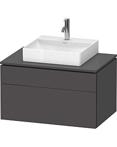 Duravit L-Cube vanity unit LC4880049490000 82 x 55 cm, matt graphite, 2000 drawer, 2000 pull-out, wall-hung