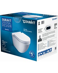 Duravit Starck 3 Wand-WC Set 42250900A1 weiss, mit WC-Sitz