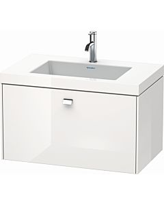 Duravit Brioso c-bonded washbasin with substructure BR4601O1022, 80x48 cm, white high gloss / chrome, 2000 Hanl.