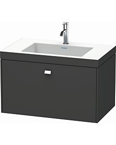 Duravit Brioso c-bonded washbasin with substructure BR4601O1049, 80x48cm, Graphit Matt / chrome, 2000 .